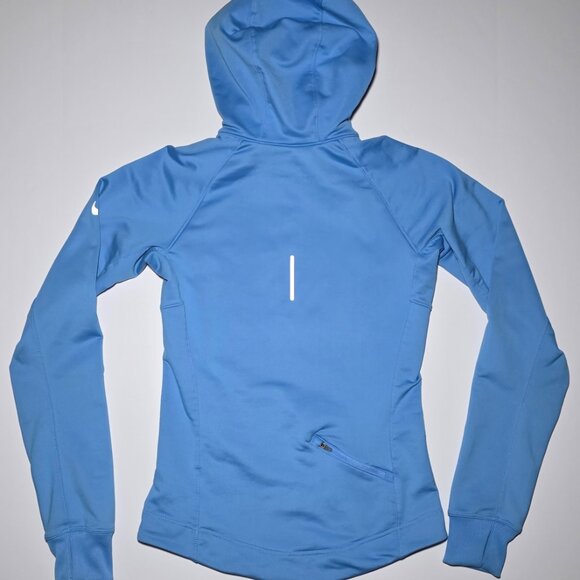 Nike Dri Fit Womens Light Blue 1/2 Zippered Hooded Athletic Pullover Size XS - Picture 2 of 14